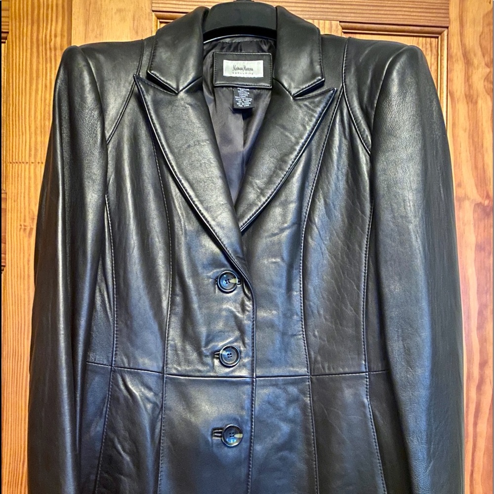 Leather blazer